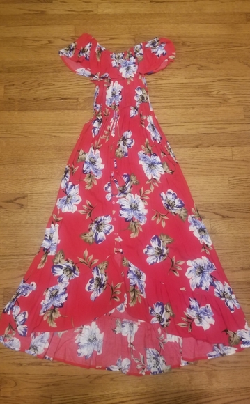 Red floral maxi dress - Picture 15 of 16